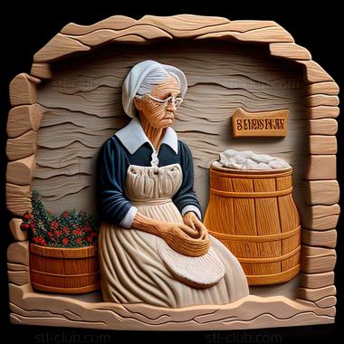 3D model Grandma Moses American artist (STL)